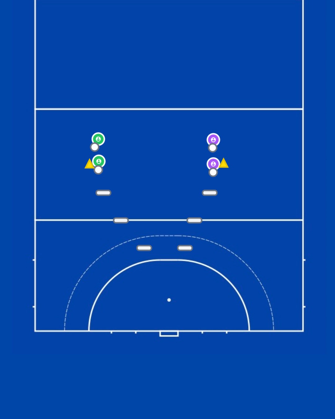 Animated hockey drill: Elimination Drags