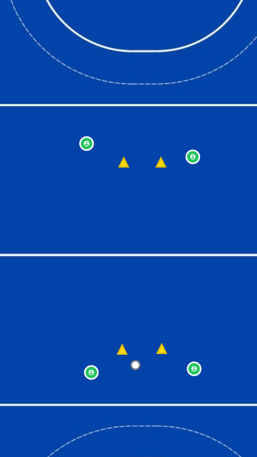 Animated hockey drill: Passing Quad