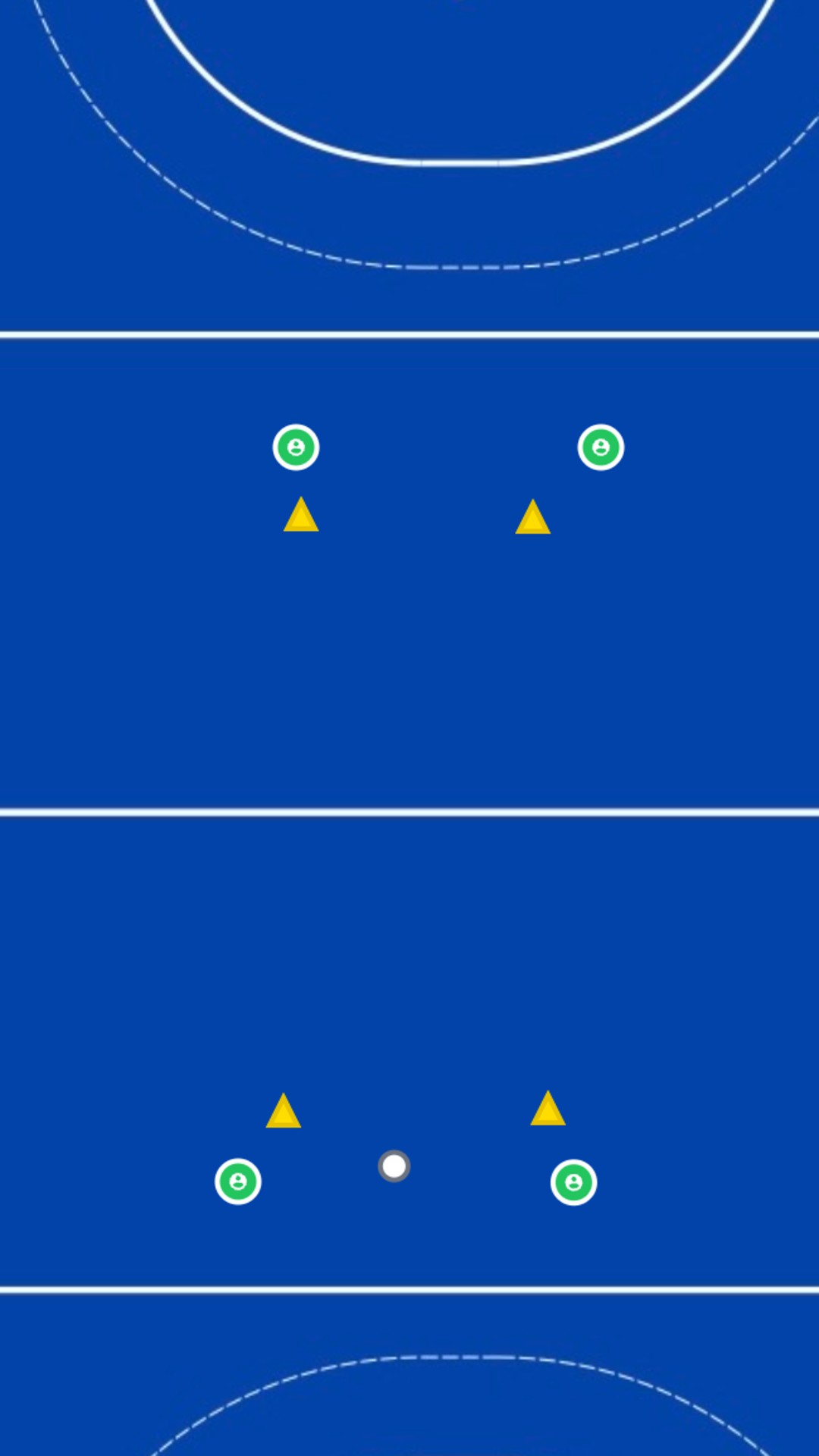 Animated hockey drill: Passing Angle